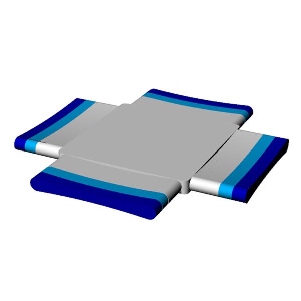 0.9mm Pvc Tarpaulin Aqua Park Obstacle Course , Aqua Inflatable Park