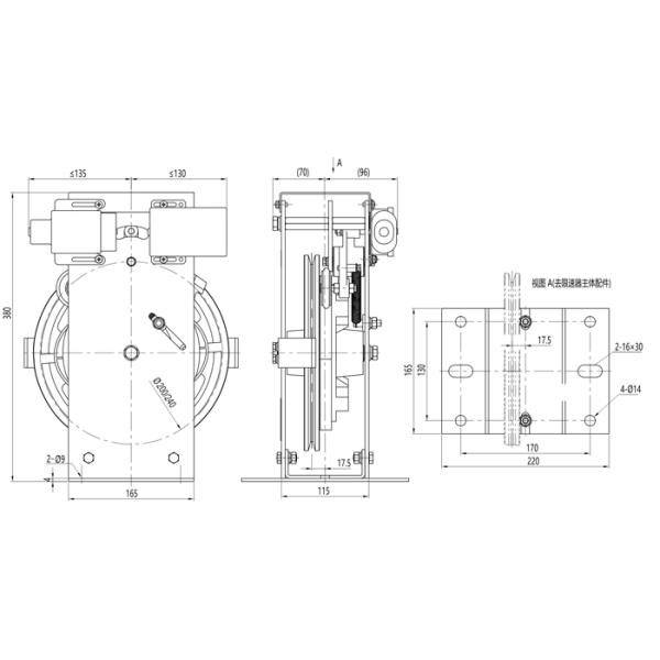 2.0m/S Elevator Lift Overspeed Governor With 240mm Sheave 500N Pulling