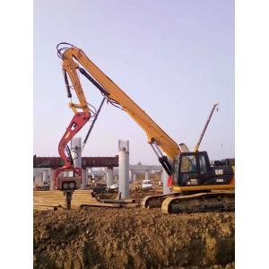 Pile Driving And Pile Pulling Excavator Pile Driving Arm CAT340 Customized With