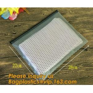 Pencil Case PVC Bag Zippered PVC Mesh Bag EVA Document File Bag,Water-Proof PVC