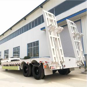 Customizable 2-Axis 40t Automatic Ramp Low Bed Trailer for Heavy Duty Transport