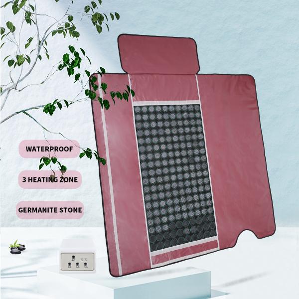 Quality New Style Gold Far Infrared 3 Heating Zone Bian Stones Sauna Blanket With One Controller For Home wholesale