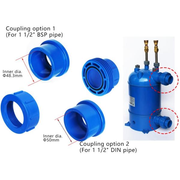 Industrial Grade Chiller Heat Exchanger Gimleo With Screwed Titanium Tube And PVC Shell MHTA-5