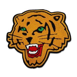 Cheap Soft Tiger Chenille Embroidery Patches Custom Logo Sample Available for sale