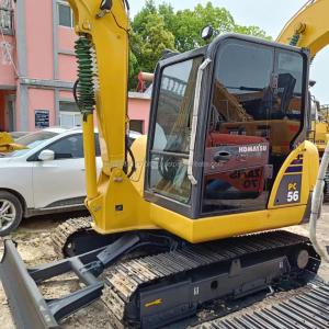 Low Working Hours Komatsu PC56-7 Second-hand Excavator for Construction at