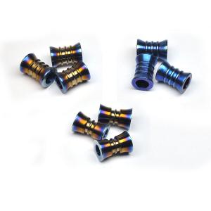 Durable Camping Gears Titanium Beads Pendant Laser Engraved Custom Logo