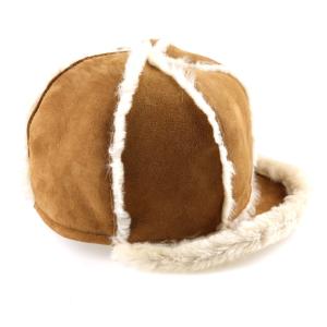 Outdoor Lamb Custom Sheepskin Beanie Hat With Customized Plain Dyed Pattern