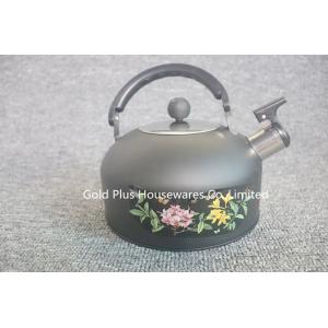 China Two Cups Flower Pattern Stainless Steel Water Kettles With Whistle on sale