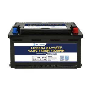 Cheap Bluetooth Lithium Battery 12V150AH Long Cycle With 1920WH Energy Peak Discharge Current Of 120A And ABS Case Material for sale