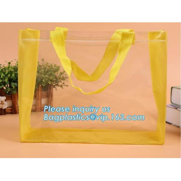 Customized PP/PVC/PETclear plastic gift bag, Reusable Single bottle wine bag Pvc wine bottle gift bag, plastic transpare