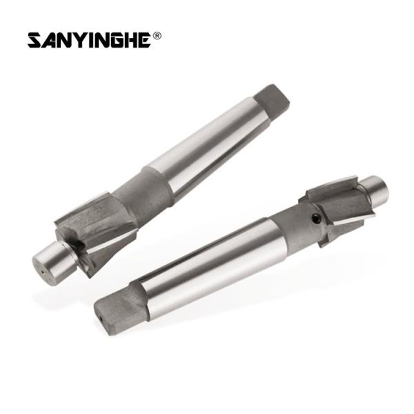 Countersunk Head Carbide Milling Cutter Steel Taper Shank Flat Bottom Countersin