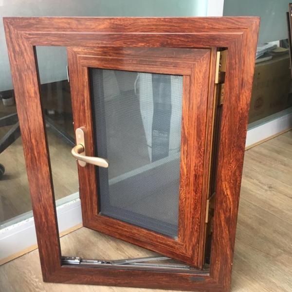 Quality Wood Grain Aluminium Window Extrusions Waterproof Delicate Smooth Surface wholesale