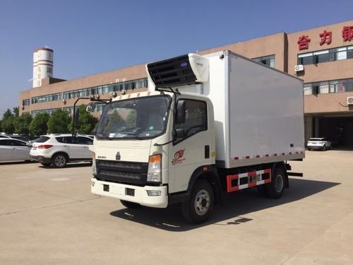 Howo Light Refrigerated Cargo Truck 3 Ton Capacity 4X2 Driving Type