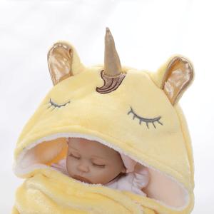 Boys Girls Flannel Swaddle Wrap Blanket Sherpa Cute Plush Swaddle Wrap