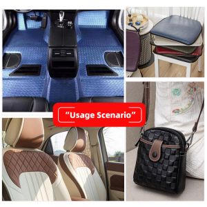 Custom 5mm Polyurethane Foam Quilted PVC Embroidery Synthetic Leather Fabric for