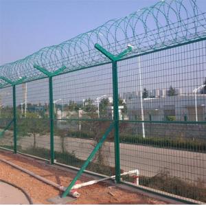 2.4m*3m Y Post Anti Climb Airport Security Fencing Pvc Coated Mesh Fence