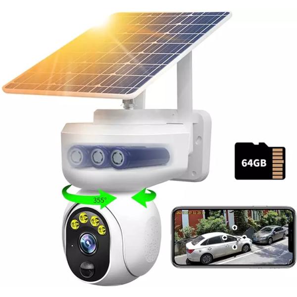2MP Two Way Audio Surveillance Tuya Solar Outdoor 4G WIFI Ptz Security Camera