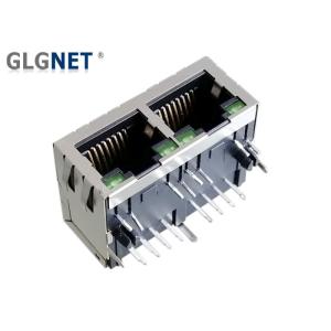 Latch Down / Tab Down Magnetic RJ45 Connector Gigabit Ethernet Jack Gold Plating