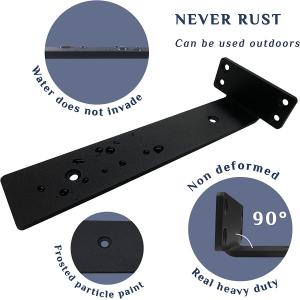 Industrial Style Single-side Bracket Powder Coated Cast Iron Rustic Industrial