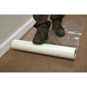 China 91.44cm 0.065mm Floor Temporary Protective Carpet Shield Self Adhesive Film Masking Cover on sale