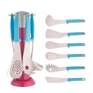 Baby Holiday Pink Kitchen Utensils Set Cooking Tools TPR PP Handle Unique