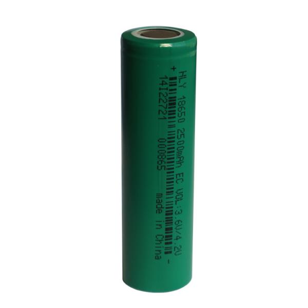 Quality HLY 18650 OEM Cylindrical Battery Cells 3.6V 2500mah For Electric Vehicles wholesale