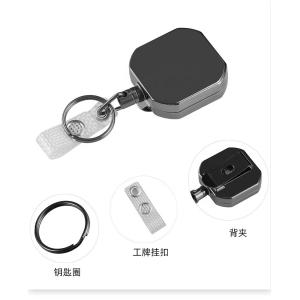 Deyi Badge Reel Heavy Duty Tactical Metal Retractable Keychain Badge Reel With