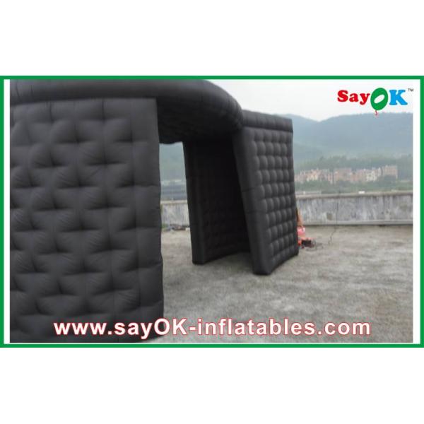 Inflatable Tents For Nightclub Parties Black Ourdoor Inflatable Air Tent 210D Oxford Cloth With Two Doors