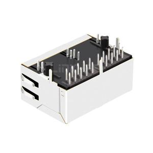 LPJG28851AFNL 10/100/1000 Base-T Tab Up Green/Green LED 1x2 Port RJ45 Integrated