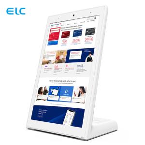 Free Standing L Type Desktop Digital Signage With 8 Inch Full HD IPS Screen