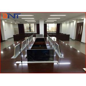 18.5 Inch Motorized Computer Desk Monitor Lift With Conference Microphone