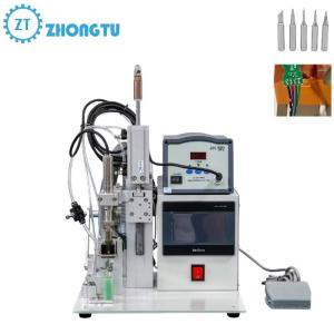 Cheap Semi-automatic Electronic Components Wire Soldering Machine With Stripping Accuracy ±0.2cm And Temperature Range 200-450C for sale