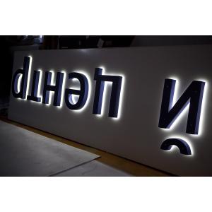 Custom Laser Cutting 3D Metal Titanium Wall Logo Signs for Wall-mounted