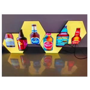 P4 Customized Special Shaped Hexagon LED Screen High Flexibility 14 bit