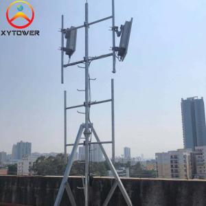 China Galvanized Cell Phone Steel Pole Telecommunication Rooftop Tower on sale