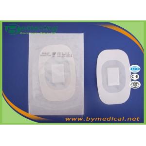 China B0607 Medical permeamble sterile transparent breathable waterproof PU film IV wound dressing with absorbent pad on sale