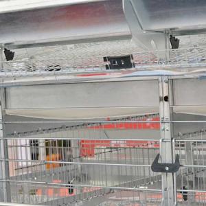 Q235 Steel Wire Layer Chicken Cage Custom Design With Feeding / Drinking System