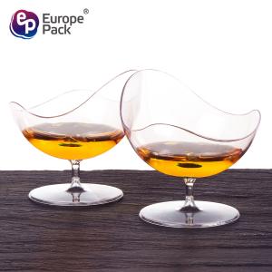 Modern design goblet shape plastic champagne glasses with cheap price