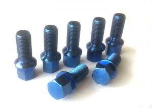 Cheap Ti6al4v Titanium Steering Wheel Bolts Wheel Hub Bolts And Nuts Blue Color for sale