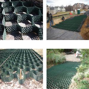 Black HDPE Geocell For Road Base Stabilization Slop Protection Textured