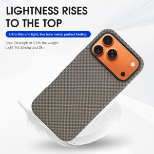 Customized Side Injection TPU Aramid Carbon Fiber Mobile Phone Cover for iPhone