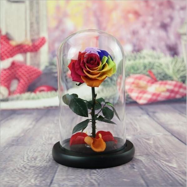 2020 Dried Eternal Roses Flowers Endless Preserved Roses Flower In Glass Valentine's Day Birthday Gift Wedding Party Dec