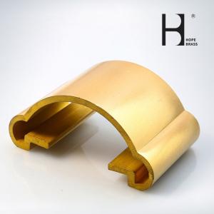 China Golden Copper Rustless Brass Hand Rails SGS approved For Home Stairs on sale