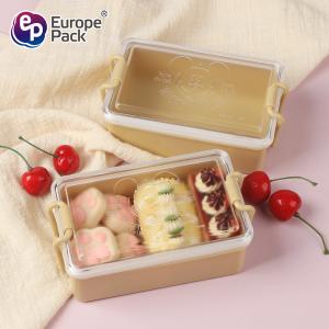 Cartoon cake friut Bento box Plastic Portable lunch box with handle