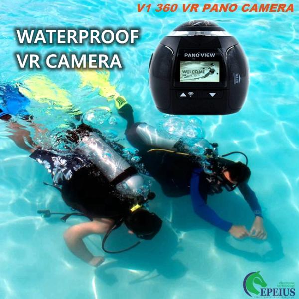 Panorama Ultra Hd 4k Sports Action Camera Wifi With 360 Degree Wide Angle Lens