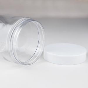 Wholesale Skincare Empty Body Scrub PET Jar Container Clear Round Plastic Body