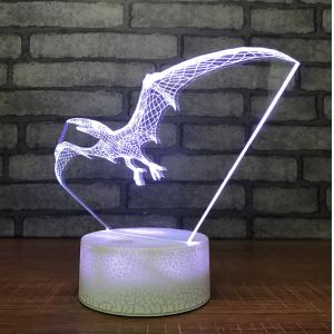 Pterosaur 7 Colors Change 3D LED Night Light with Remote Control Ideal For
