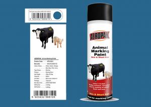 China Lsuzu Blue Animal Marking Paint AEROPAK Brand ROHS Certificated For Sheep on sale