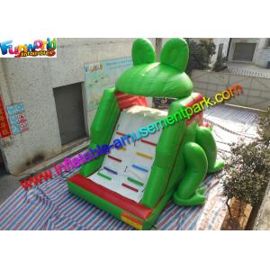 Customized Frog Commercial Inflatable Slide , Dry Slide For Pool Use
