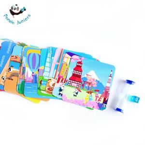 Brain Exercise Kids Learning Flash Cards , Colorful Scenery Brainbox Card Games